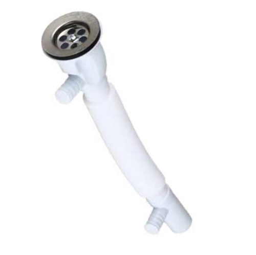 ÖZBEST 1.KALİTE PASLANMAZ ÇİFT ÇIKIŞLI KÖRÜKLÜ SİFON (100pcs)